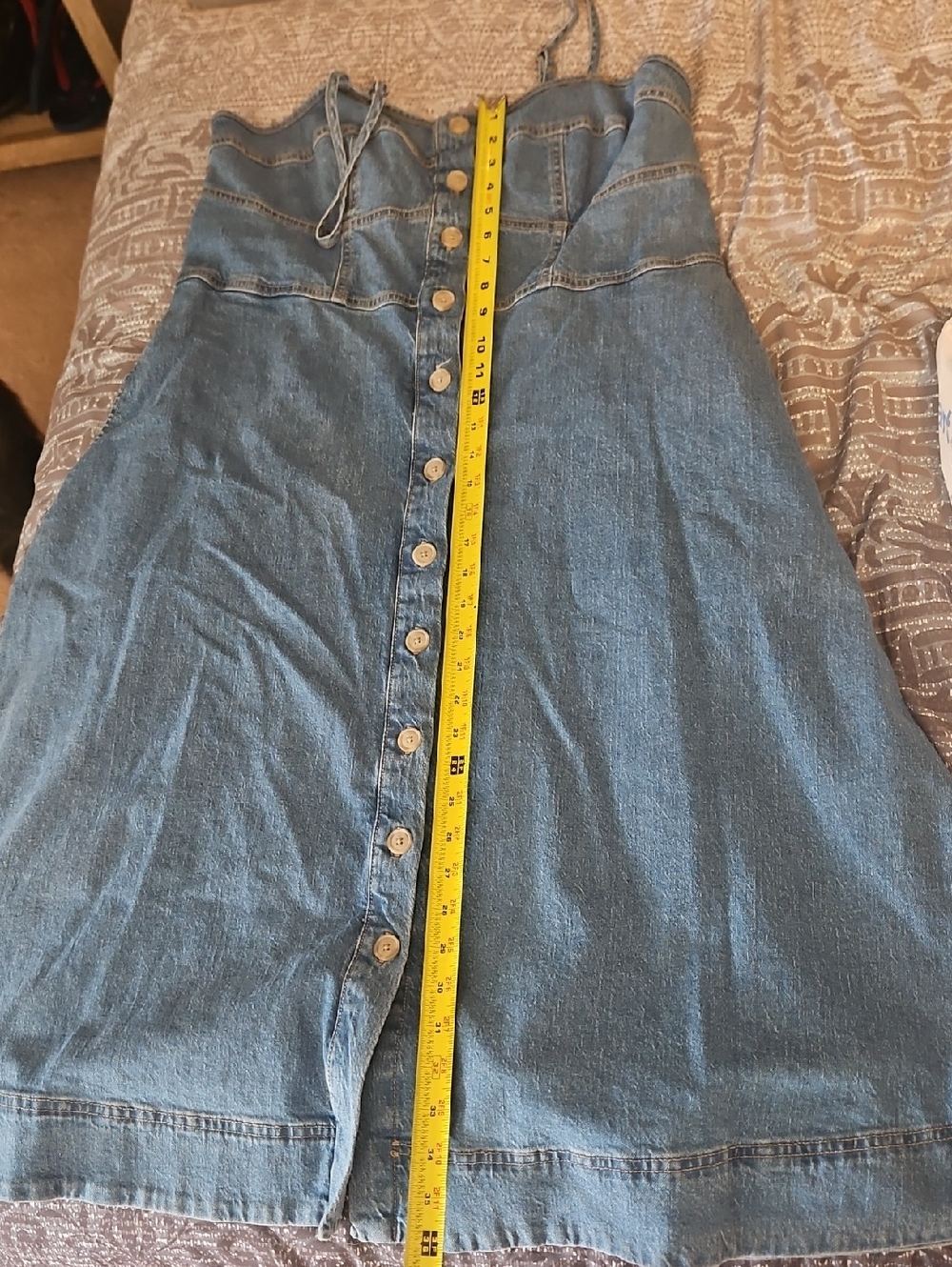 NWOT Universal Thread Blue Denim Button-Front Midi Dress - Picture 10 of 12